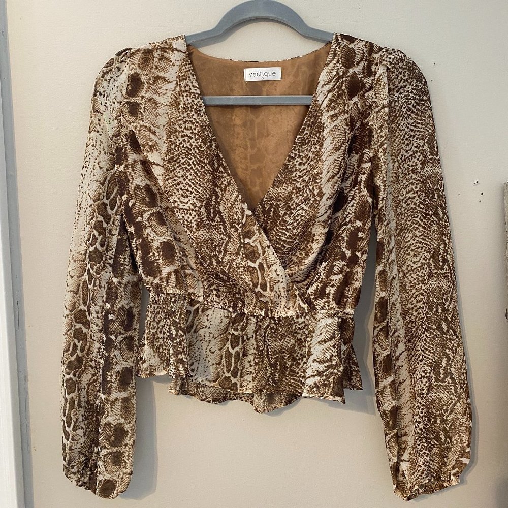 Vestique Snake skin blouse